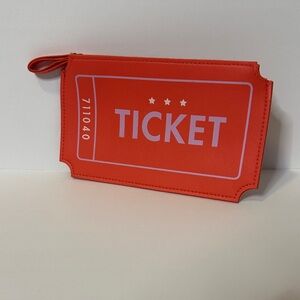 Red Ticket-Shaped Clutch